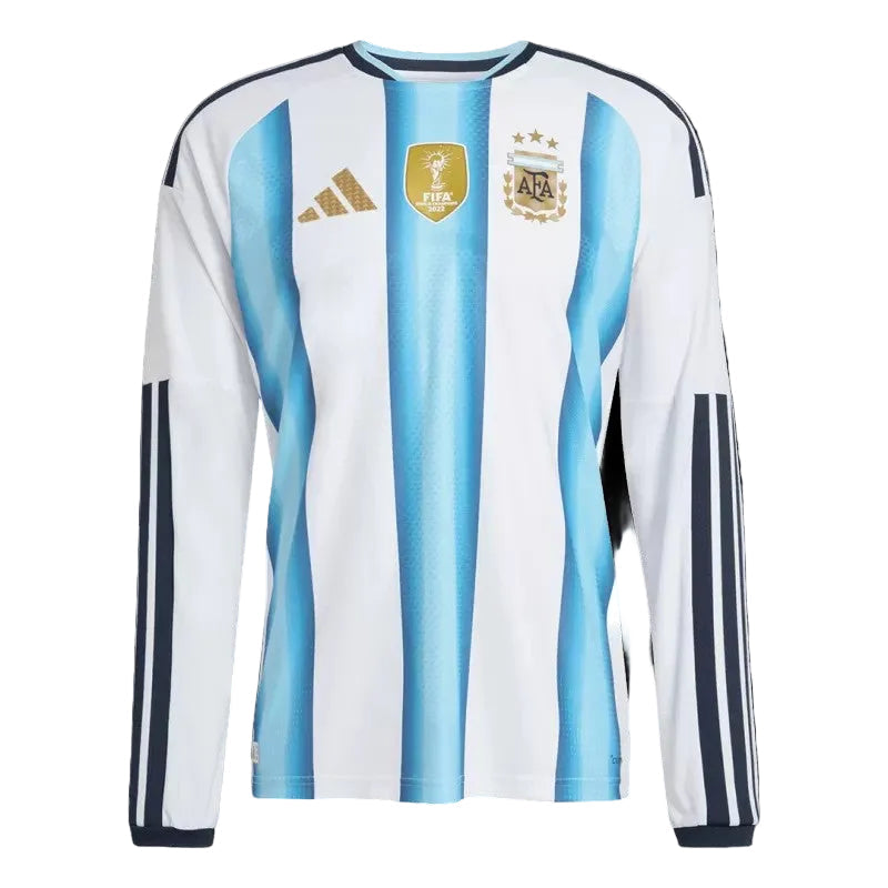 2026 World Cup Argentina Long Sleeve Home Jersey with World Champions Patch