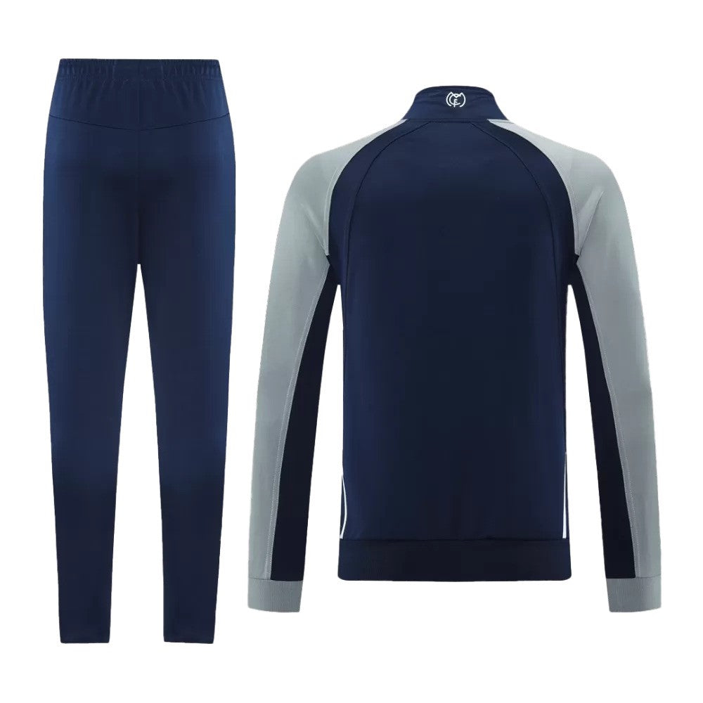 2025/26 Real Madrid Jacket Tracksuit - Navy & Grey