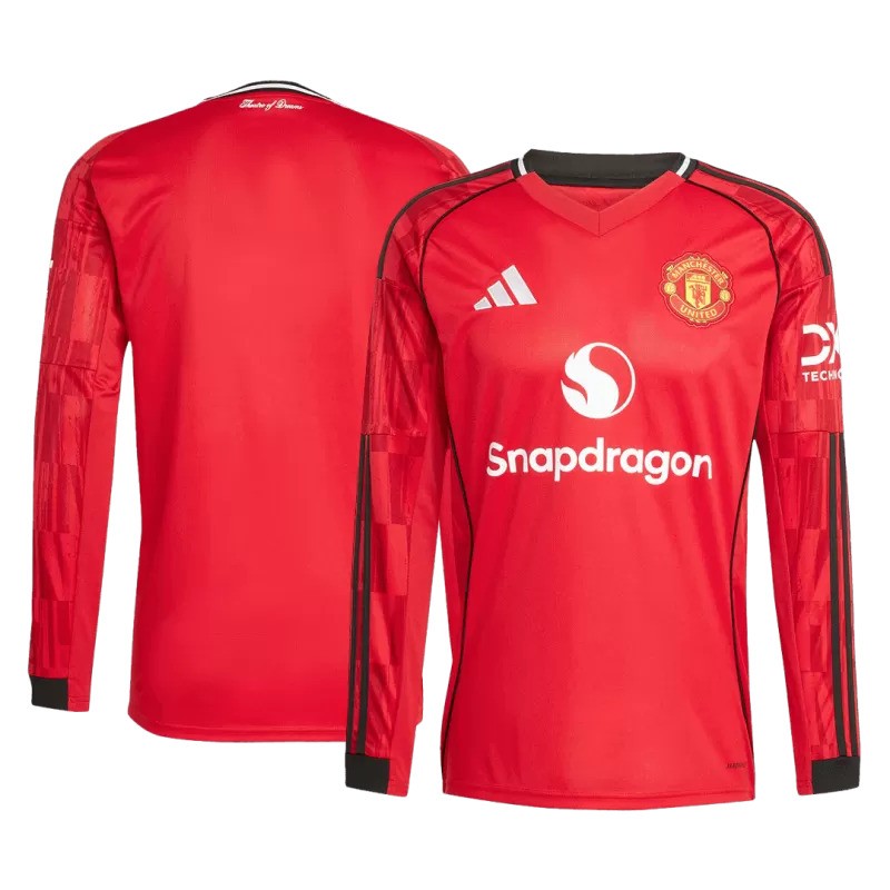 2025/26 Man United Home Long Sleeve Jersey