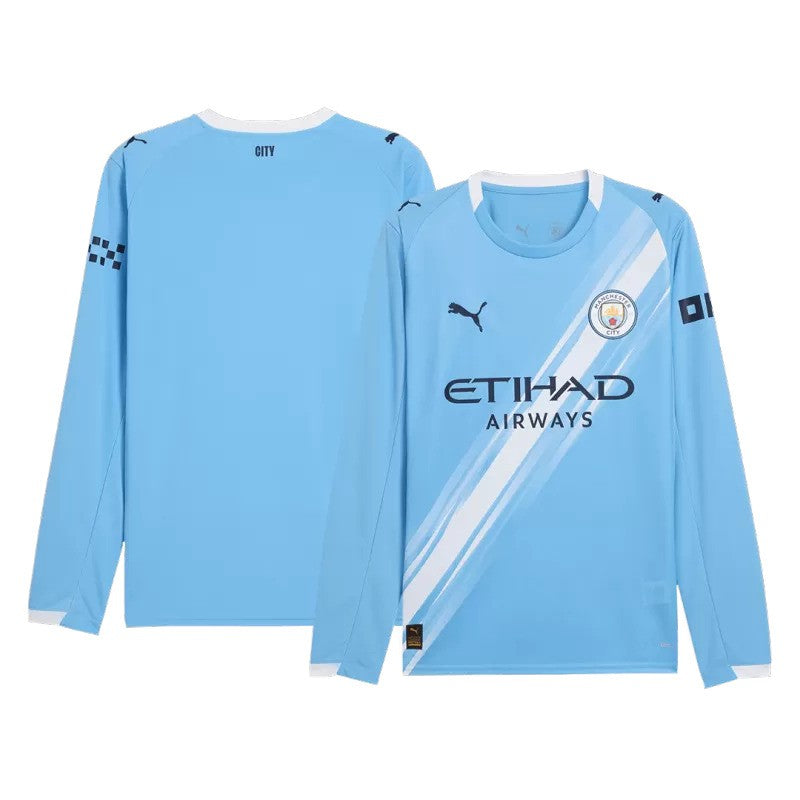 2025/26 Man City Home Long Sleeve Jersey