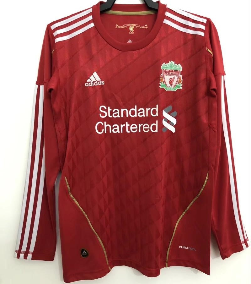 Camiseta de local de manga larga del Liverpool 2010/11 (Excelente)