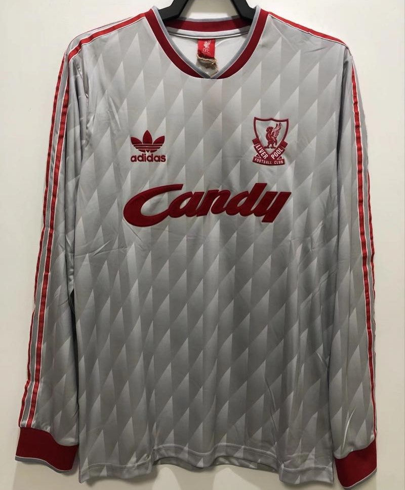 1989/91 Liverpool Długi Rękaw Wyjazdowy (Bardzo Dobry)