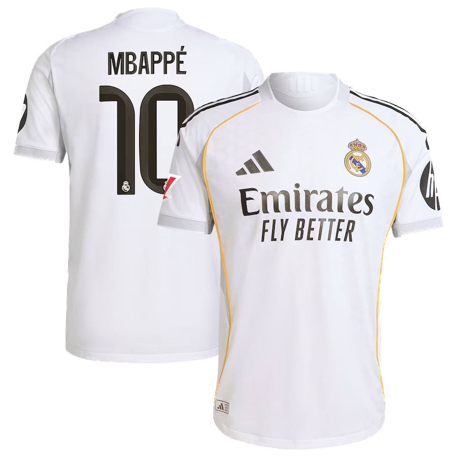 2025/26 Real Madrid Mbappé 10 Home Player Jersey