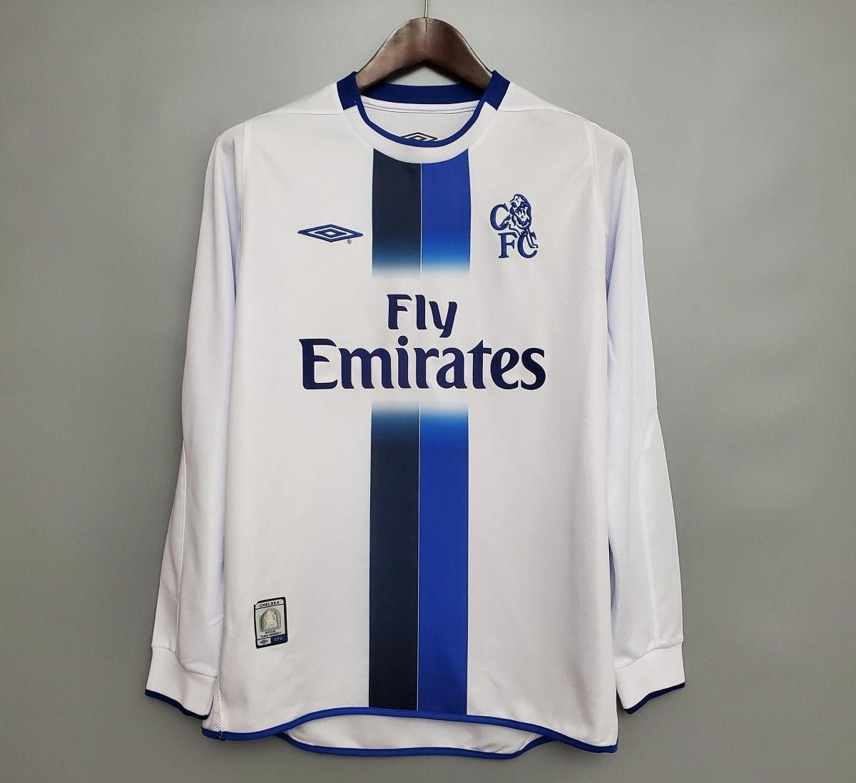 Camiseta de visitante de manga larga del Chelsea 2003/05 (muy buena)