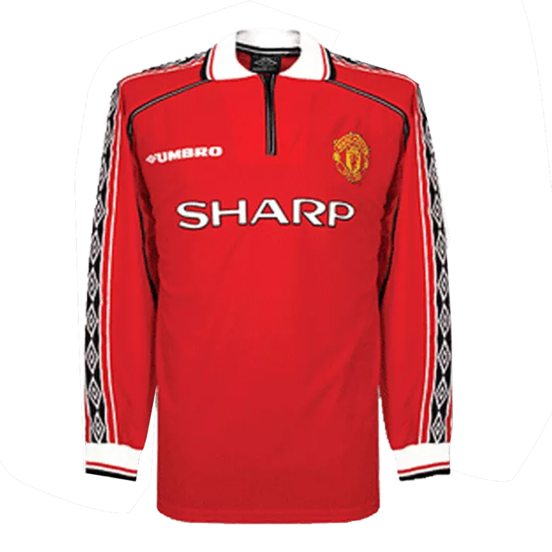 Camiseta de manga larga local del Manchester United 1998/99 (muy buena)