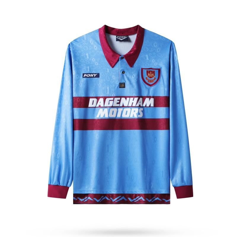 1995/97 West Ham United Koszulka wyjazdowa z długim rękawem (Mięta)