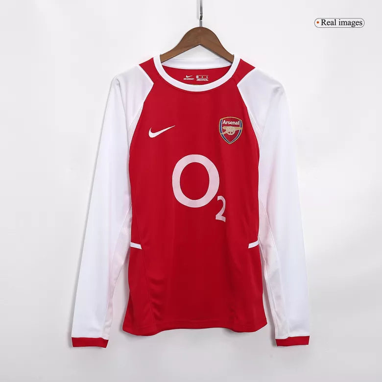 Camiseta de local de manga larga del Arsenal 2002/03 (muy buena)