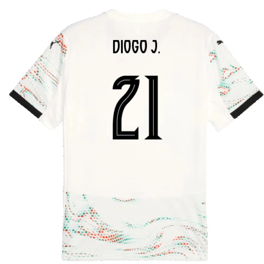 2025 Portugal Away Player Diogo Jota 21 Jersey
