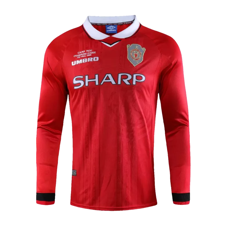 1999/00 Manchester United Koszulka domowa z długim rękawem CL (Doskonała)