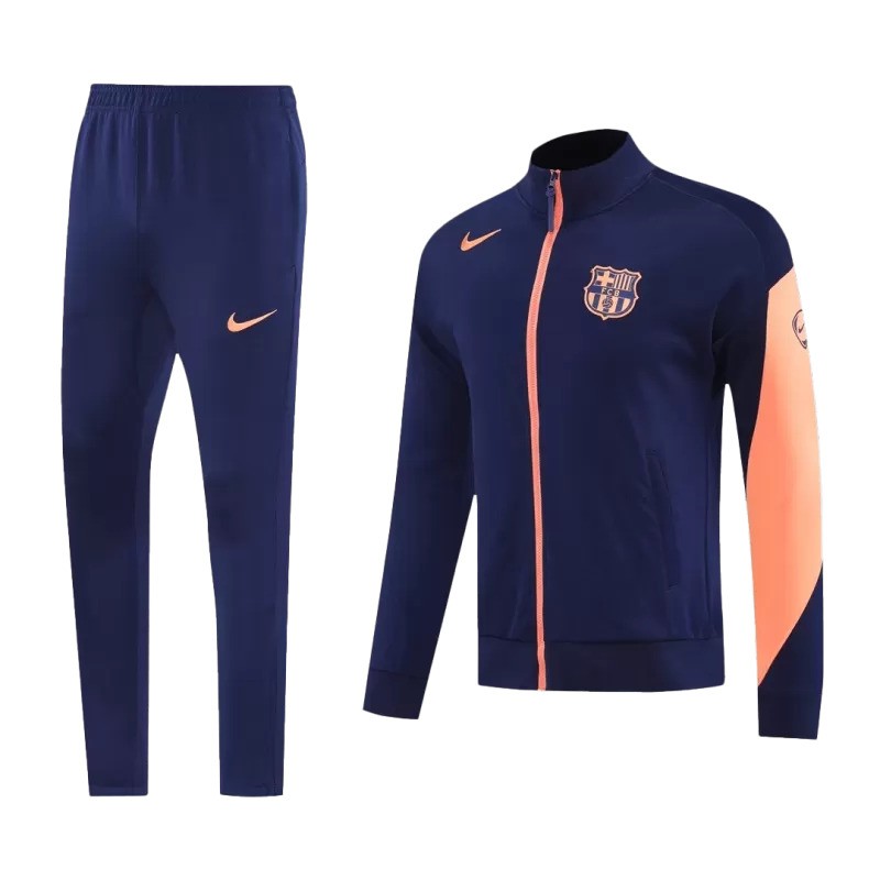 2025/26 Barcelona Jacket Tracksuit - Navy & Orange
