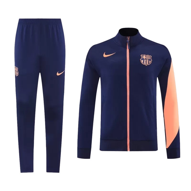 2025/26 Barcelona Jacket Tracksuit - Navy & Orange