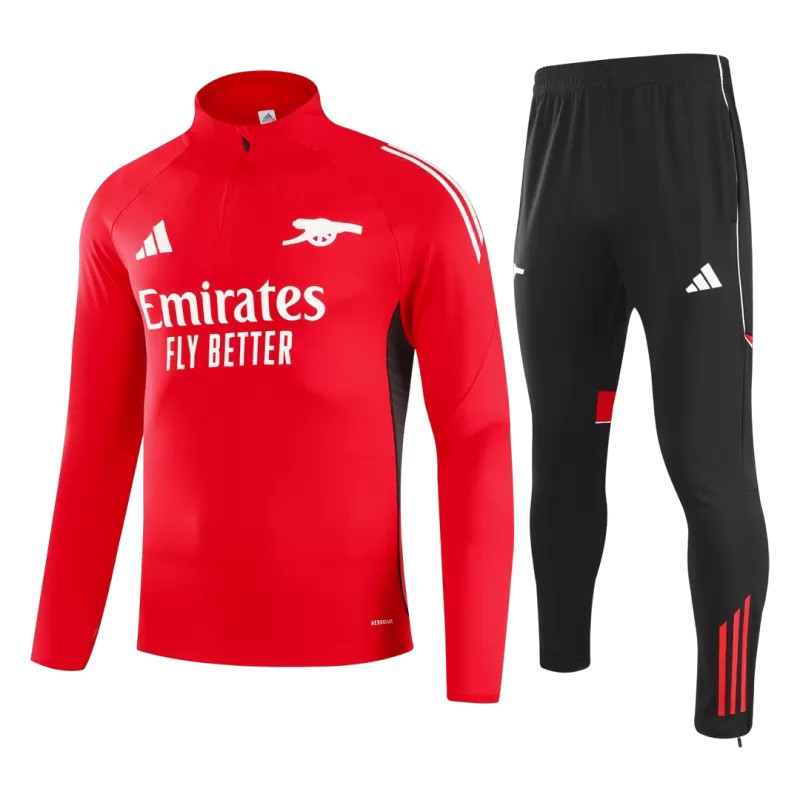 2025/26 Arsenal 1/4 Zip Tracksuit - Red
