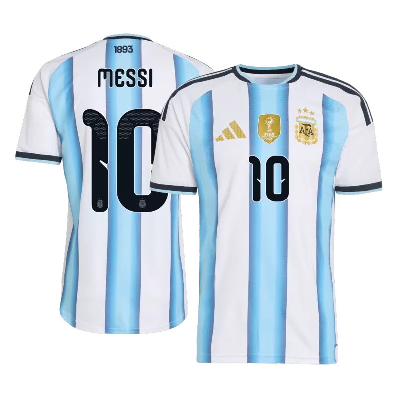 2026 World Cup Argentina Messi Home Jersey with World Champions Patch