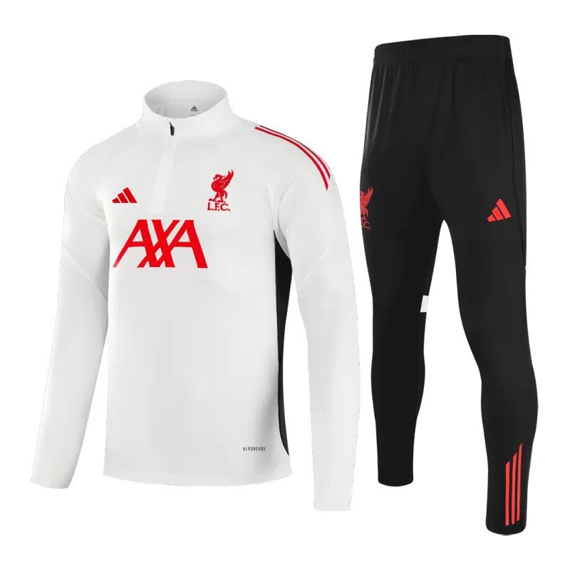 2025/26 Liverpool 1/4 Zip Tracksuit - White