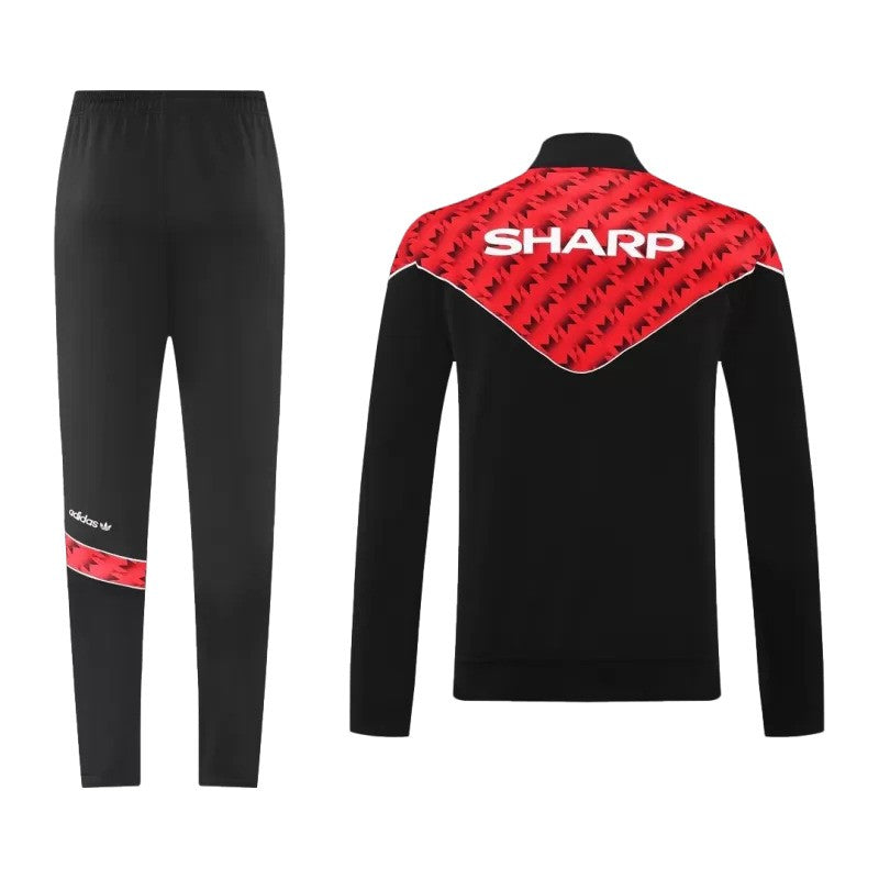 2025/26 Manchester United Jacket Tracksuit - Red & Black