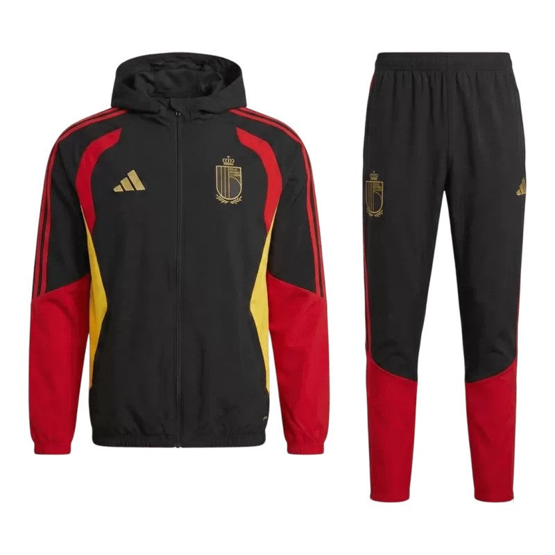 2026 Belgium Hoodie Tracksuit - Red & Black