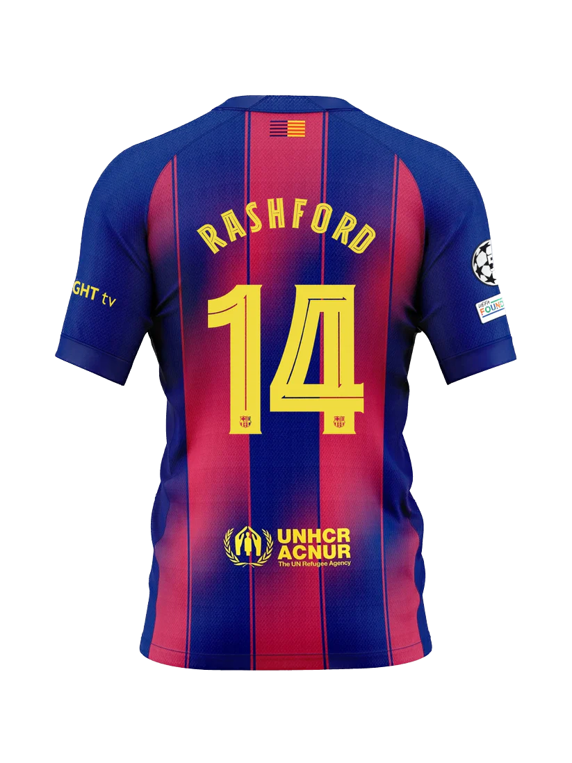 2025/26 Barcelona RASHFORD 14 Home Player Jersey