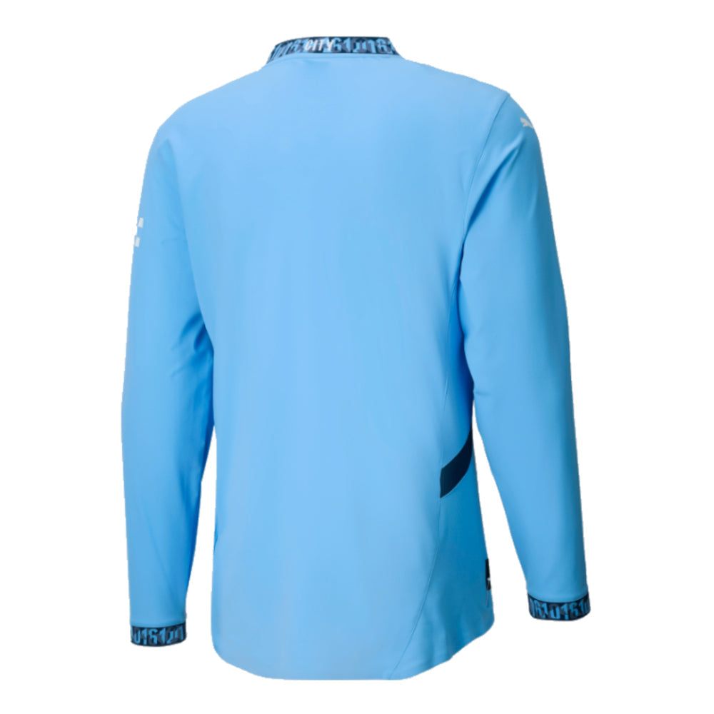 2024-2025 Man City Authentic Long Sleeve Home Shirt_1